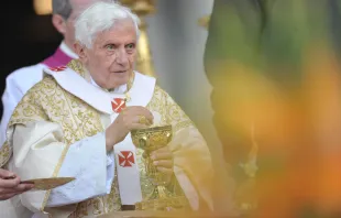 Benedikt XVI. an seinem letzten Osterfest als Papst im Jahr 2012. / EWTN / Paul Badde