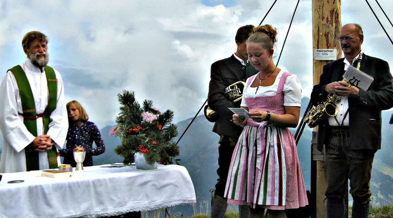 Bergmesse auf dem Reißrachkopf (Österreich) im Jahr 2009.