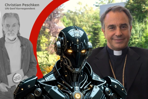Christian Peschken (EWTN) im Gespräch mit Erzbischof Ettore Balestrero, dem Ständigen Vertreter des Heiligen Stuhls bei der UN in Genf /