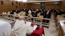 Bernardo Francesco Maria Gianni, Abt von San Miniato al Monte, gibt der Römischen Kurie eine Betrachtung während ihrer geistlichen Fastenübungen in Ariccia, Italien, am 10. März 2019.  / Vatican Media