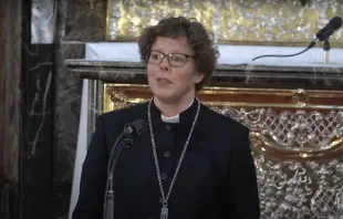 Die evangelische Bischöfin von Kurhessen-Waldeck, Beate Hofmann, im Mai 2021. / Bistum Fulda / Screenshot Youtube