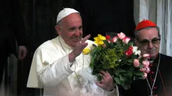 Auch Papst Franziskus kommt zum Weltjugendtag nach Panama. Der Pontifex bringt der Muttergottes vor und nach jeder seiner Reisen einen Blumenstrauss.  / Daniel Ibanez / CNA Deutsch