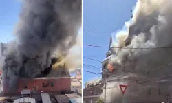 Brand der Kirche San Antonio de Padua in Iquique in Chile / Bomberos de Chile