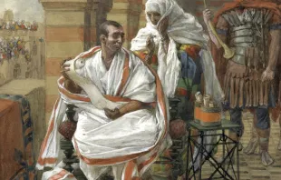 James Tissot malte „Die Botschaft der Frau des Pilates" (Ausschnitt) / Brooklyn Museum (CC0)