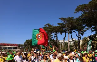 Freiluftmesse mit den Freiwilligen des WJT Lissabon 2023, die sich auf den Weltjugendtag vorbereiten, der am 2. August beginnt. / Patricia Neves