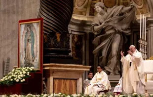Papst Franziskus bei der Heiligen Messe zu Ehren Unserer Lieben Frau von Guadalupe  / Daniel Ibánez ACI Stampa/EWTN