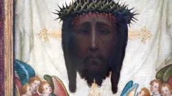 Jesus Christus auf dem Schleier der Veronika in der Darstellung des Meisters von Köln. / Paul Badde / EWTN.TV
