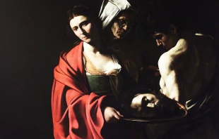 "Salome mit dem Kopf Johannes des Täufers": Das Gemälde von Caravaggio soll um 1609 gemalt worden sein. Es hängt im Stadtschloß von Madrid, dem Palacio Real. / Gemeinfrei