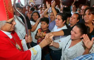 Kardinal Leopoldo Brenes in der Pfarrei des heiligen Jakobus in Jinotepe / Lázaro Gutiérrez B. (Erzdiözese Managua)