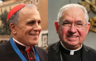 Kardinal Daniel DiNardo von Galveston-Houston (links) und Erzbischof José Gomez von Los Angeles. / CNA/Petrik Bohumil und Daniel Ibanez