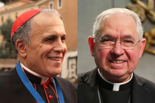Kardinal Daniel DiNardo von Galveston-Houston (links) und Erzbischof José Gomez von Los Angeles. / CNA/Petrik Bohumil und Daniel Ibanez