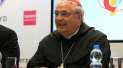 Kardinal José Luis Lacunza Maestrojuán bei der Presse-Konferenz am 31. Juli 2016. / CNA/Kate Veik