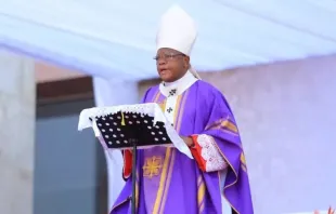 Kardinal Fridolin Ambongo beim Requiem für Kardinal Monsengwo, am 20. Juli 2021. / Erzdiözese Kinshasa / CNA Deutsch