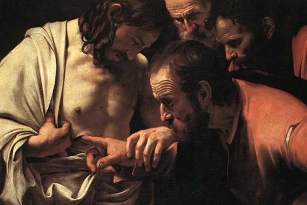 Der ungläubige Thomas von Caravaggio (Ausschnitt) / Wikimedia (CC0)
