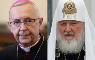 Erzbischof Stanisław Gądecki (li.) und Patriarch Kirill von Moskau.  / piskopat.pl/Kremlin.ru via Wikimedia (CC BY 4.0).