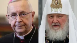 Erzbischof Stanisław Gądecki (li.) und Patriarch Kirill von Moskau.  / piskopat.pl/Kremlin.ru via Wikimedia (CC BY 4.0).