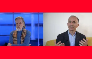 Professor Fadi Daou im Gespräch mit Christian Peschken (li.) / Screenshot