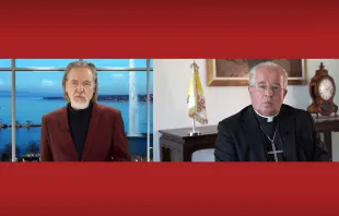 Christian Peschken (li) im Gespräch mit Erzbischof Ivan Jurkovič / Screenshot