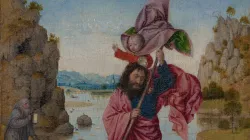 Der heilige Christophorus (aus dem Umfeld von Jan van Eyck) / gemeinfrei