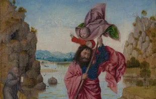 Der heilige Christophorus (aus dem Umfeld von Jan van Eyck) / gemeinfrei