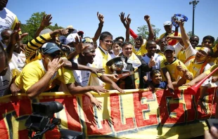 "Clericus Cup"-Finale zwischen der Päpstlichen Universität Urbaniana und der Päpstlischen Unversität Gregoriana am 27. Mai 2017. / CNA/Daniel Ibanez