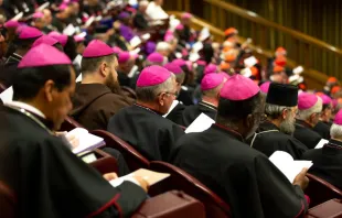 Der Eröffnungstag der 15. Ordentlichen Generalversammlung der Bischofssynode in der Synodenhalle des Vatikans am 3. Oktober 2018. / Daniel Ibáñez / CNA Deutsch 