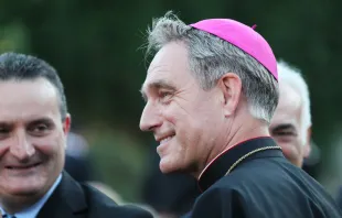 Erzbischof Gänswein bei der Feier mit der Vatikanischen Polizei am 26. September 2014. / CNA/Joaquín Peiró Pérez