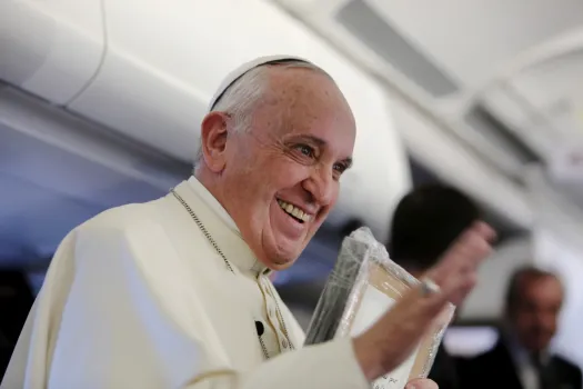 Papst Franziskus auf dem Flug von Sri Lanka auf die Philippinen am 15. Januar 2015  / CNA/Alan Holdren