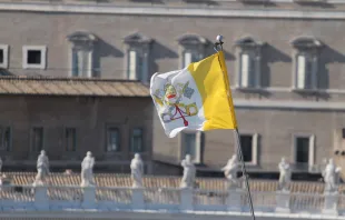 Die Flagge des Vatikans weht am 12. März 2015 / CNA/Petrik Bohumil