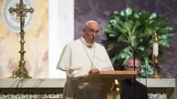 Wichtige Station der "Reisen der Barmherzigkeit": Papst Franziskus bei seiner Ansprache vor den US-amerikanischen Bischöfen am 23. September 2015 / L'Osservatore Romano