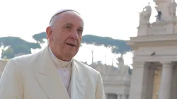 Papst Franziskus bei der Generalaudienz am Petersplatz am 16. März 2016 / CNA/Daniel Ibanez