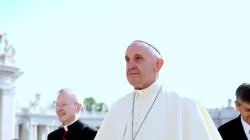 Papst Franziskus auf dem Petersplatz am 30. April 2016.
 / CNA/Alexey Gotovskiy