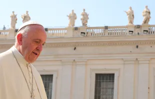 Papst Franziskus bei der Jubiläumsaudienz auf dem Petersplatz am 30. Juni 2016.  / CNA/Daniel Ibanez