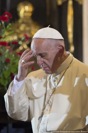 Papst Franziskus betet in Tschenstochau am 28. Juli 2016