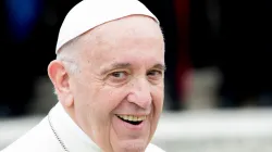 Papst Franziskus bei der Generalaudienz am 18. April 2018 / Daniel Ibanez / CNA Deutsch