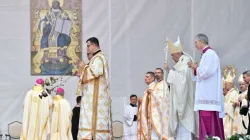 Papst Franziskus bei der Feier der Göttlichen Liturgie in Blasendorf (Rumänien) am 2. Juni 2019 / Vatican Media