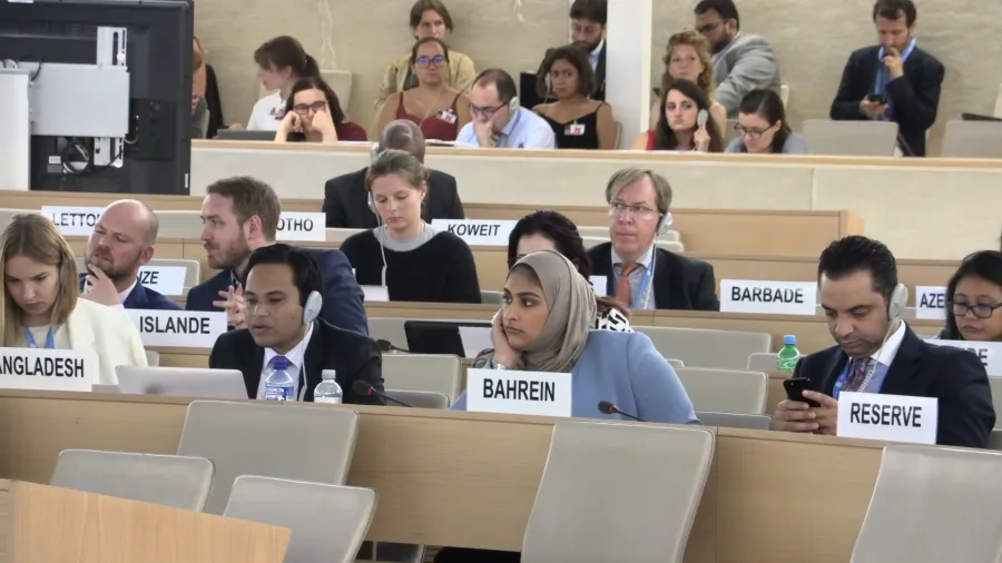 UN-Sitzungsteilnehmer in Genf