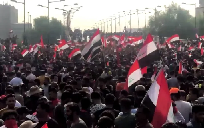 Demonstranten in Bagdad am 1. Oktober 2019