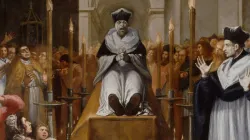 Raymond Diocrès in der Bildmitte des Gemäldes "Die Bekehrung des Heiligen Bruno" von Vincenzo Carducci  / Wikimedia / Gemeinfrei