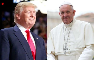 US-Präsident Donald Trump und Papst Franziskus. / CNA/Addie Mena, CNA/Daniel Ibanez