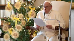 Papst Franziskus spricht zur Generalaudienz aus dem Apostolischen Palast des Vatikans am 16. Dezember 2020 / Vatican Media