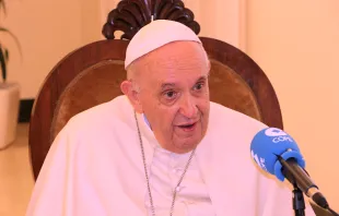 Papst Franziskus im Interview mit Carlos Herrera vom spanischen Radiosender COPE / COPE