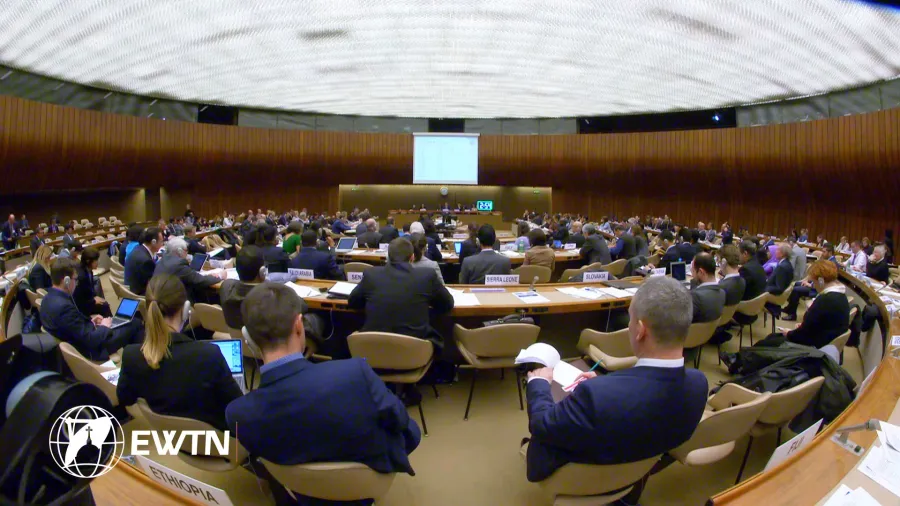 Der Konferenzraum der UN in Genf