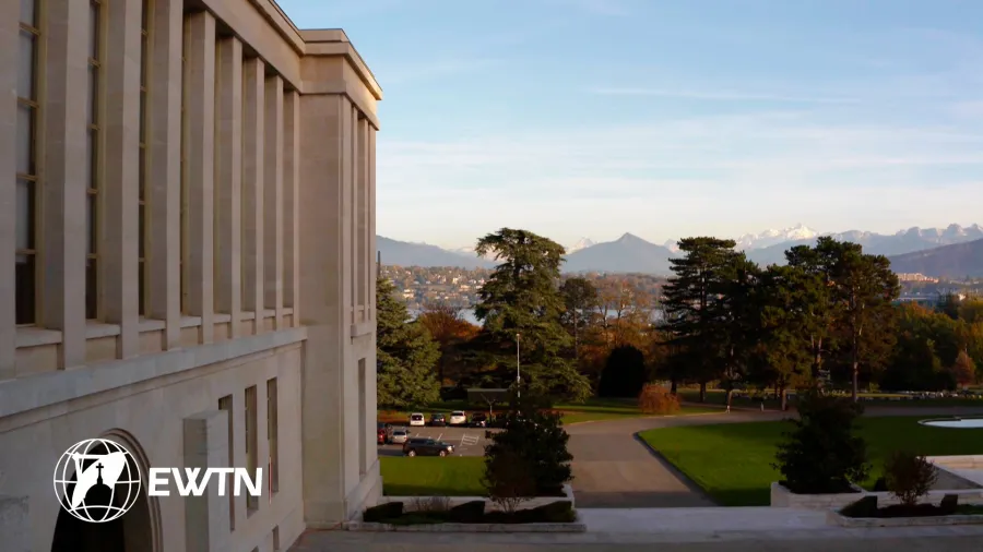 Der Völkerbund-Palast in Genf
