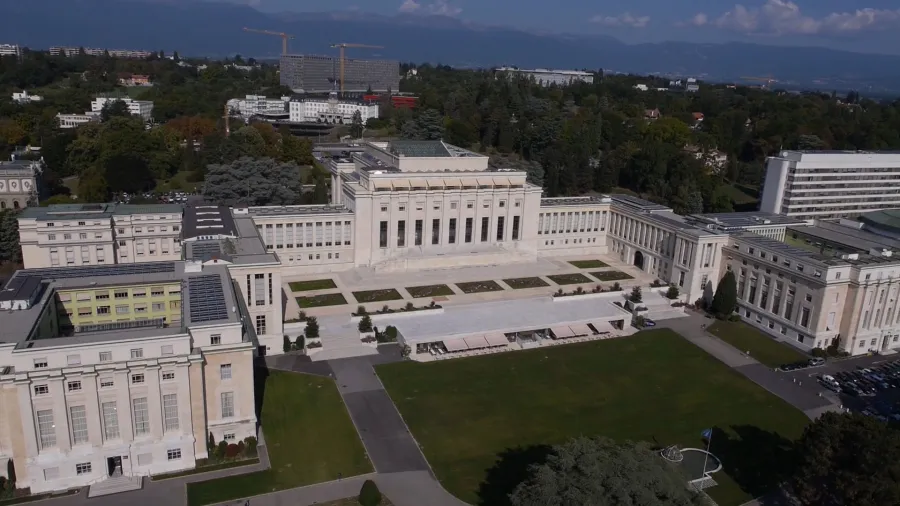 Der Völkerbundpalast in Genf