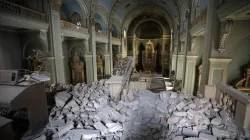 Zerstörung in einer Kirche in Zagreb nach dem Erdbeben / Mit freundlicher Genehmigung
