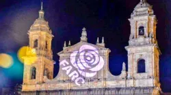 FARC-Projektion auf der Kathedrale in Bogotá am 1. September 2017  / ACI Prensa / Twitter von Monsignore Pedro Mercado