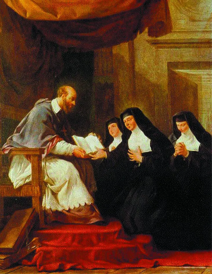1610: Franz von Sales übergibt den Schwestern der Heimsuchung Mariens ihre Ordensregeln
