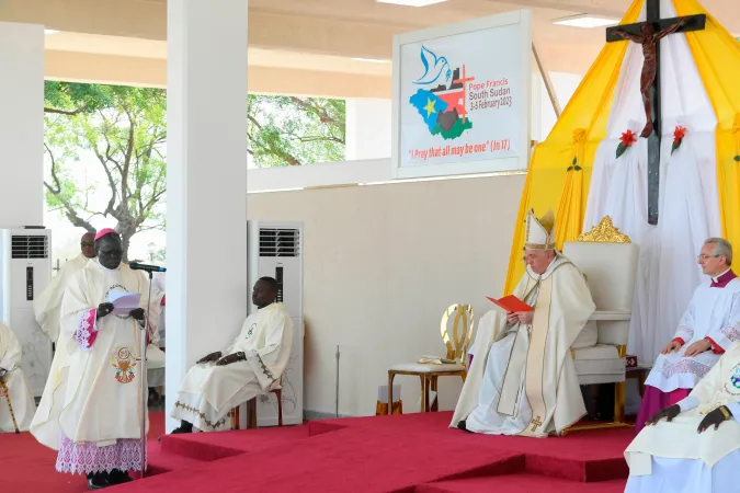 Papst Franziskus bei der Messfeier in Juba im Südsudan am 5. Februar 2023