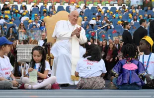 Papst Franziskus beim Weltkindertag am 25. Mai 2024 in Rom / Vatican Media